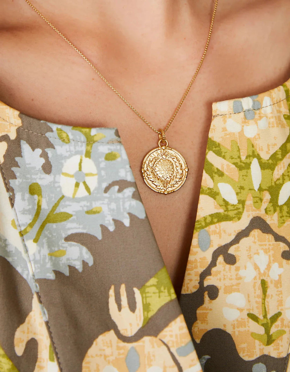 Damask Coin Necklace 18" Womens Necklace Spartina 