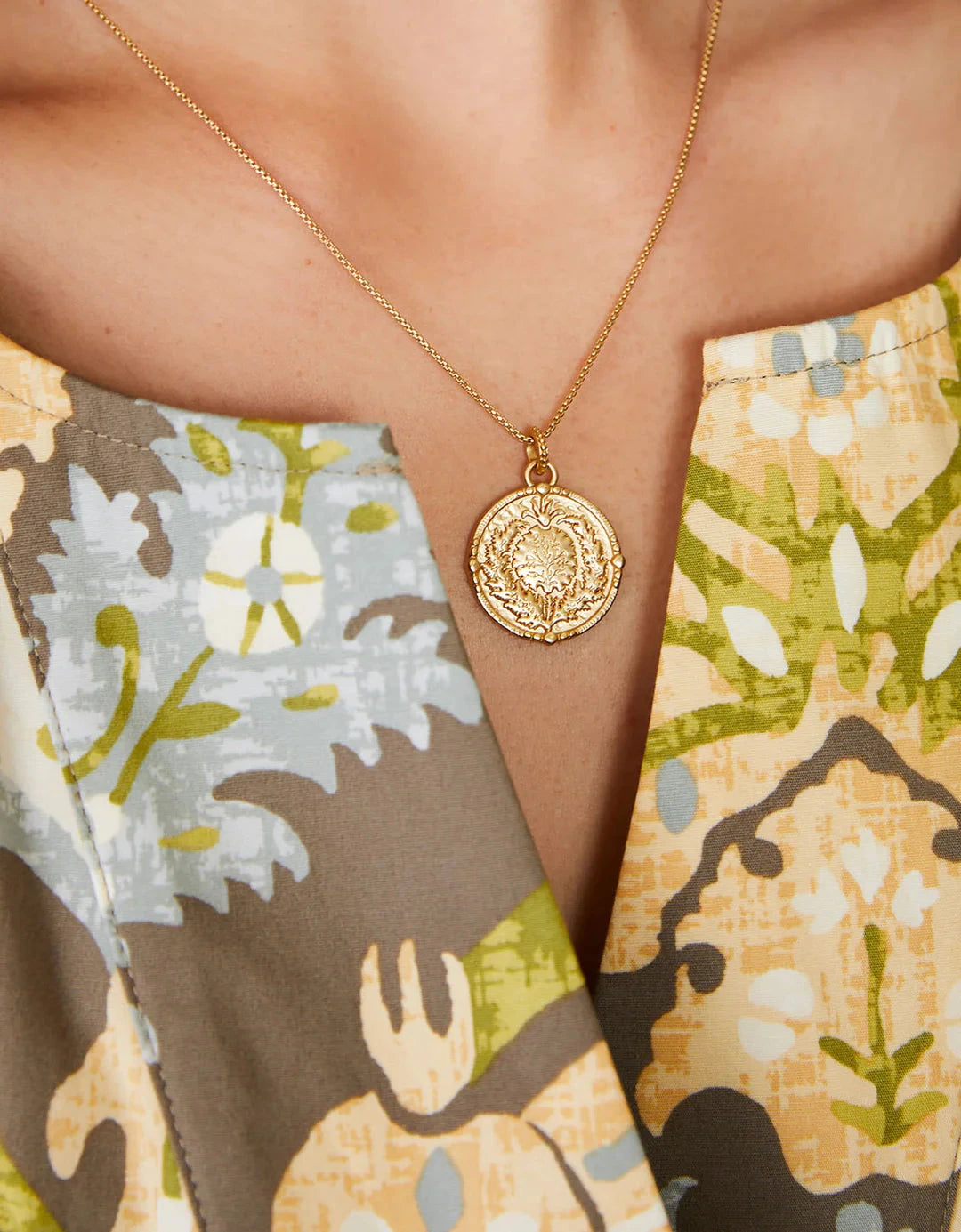 Damask Coin Necklace 18" Womens Necklace Spartina 