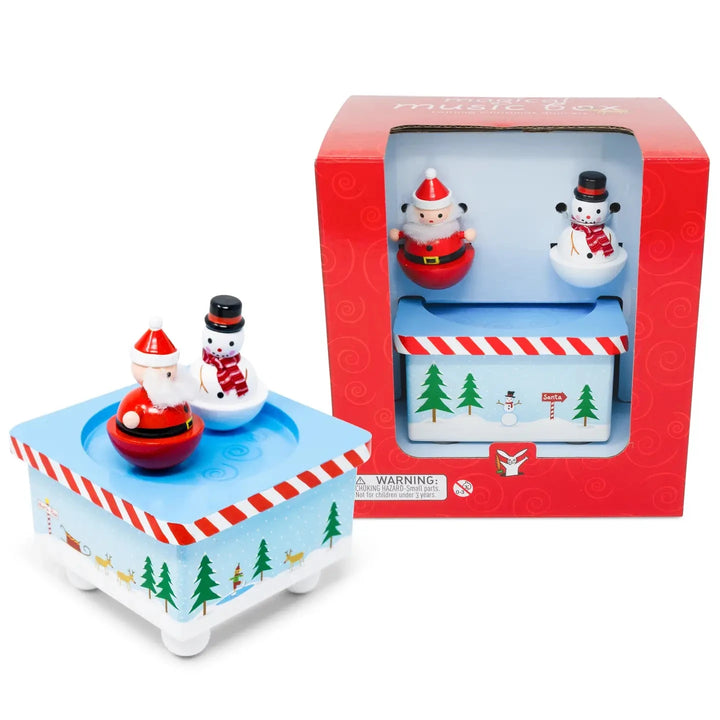 Dancing Santa & Frosty Christmas Music Box Mini Toys Jack Rabbit 