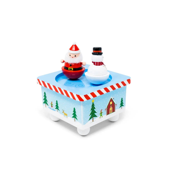 Dancing Santa & Frosty Christmas Music Box Mini Toys Jack Rabbit 