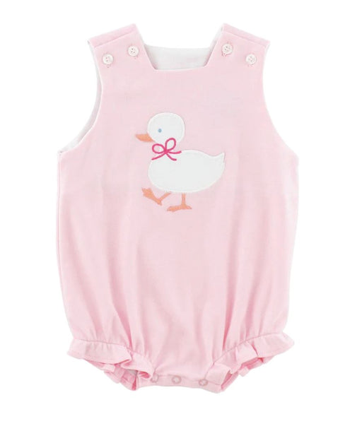 Dapper Ducklings Pink Knit Bubble Girl Bubble Baby Loren 