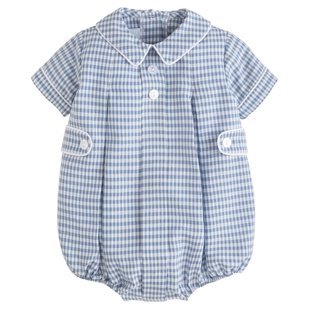Davant Bubble - Gray Blue Gingham Boy Bubble Little English 