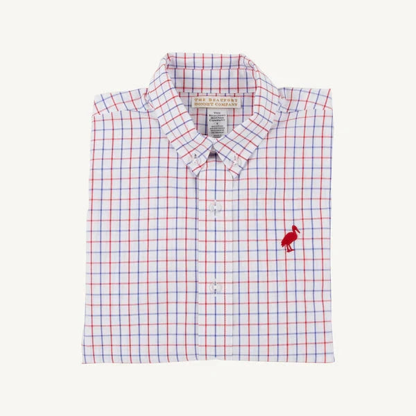 Dean's List Dress Shirt - Lake Powell Plaid Boy Shirt Beaufort Bonnet 
