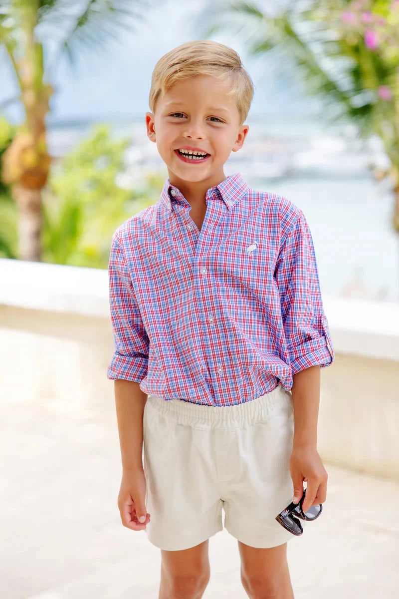 Dean's List Dress Shirt - Lawn Party Plaid Boy Shirt Beaufort Bonnet 