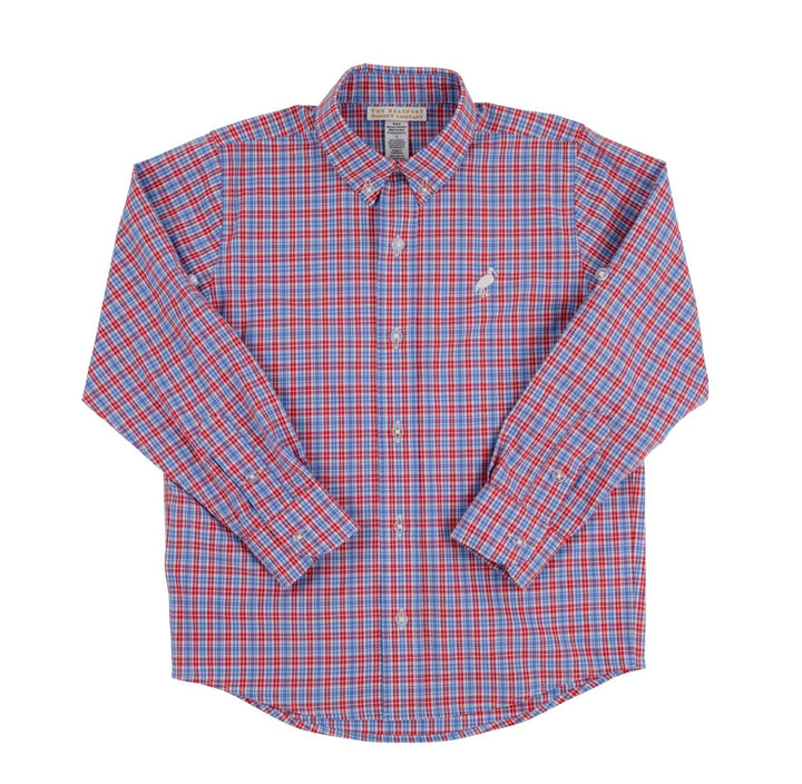 Dean's List Dress Shirt - Lawn Party Plaid Boy Shirt Beaufort Bonnet 