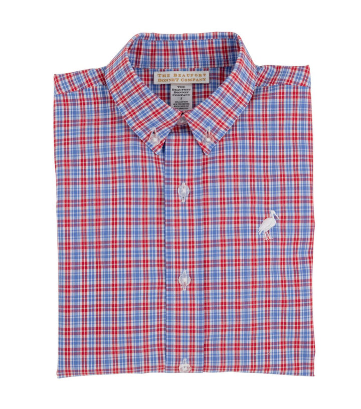 Dean's List Dress Shirt - Lawn Party Plaid Boy Shirt Beaufort Bonnet 