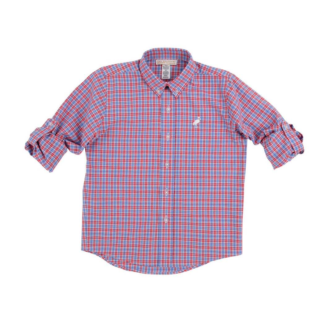 Dean's List Dress Shirt - Lawn Party Plaid Boy Shirt Beaufort Bonnet 