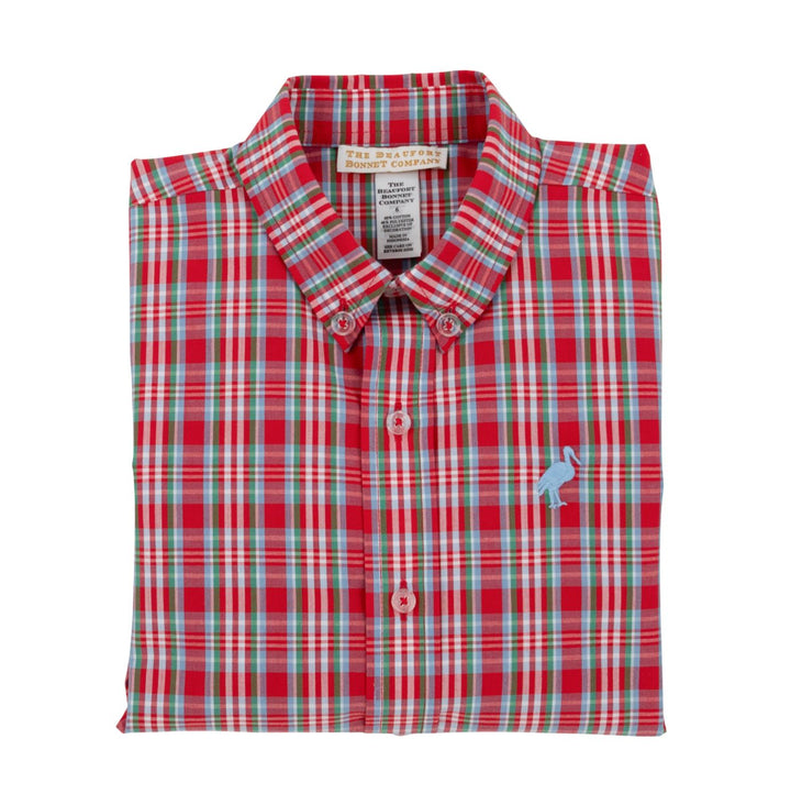 Dean's List Dress Shirt -Woodspoint Plaid and Barrington Blue Boy Shirt Beaufort Bonnet 