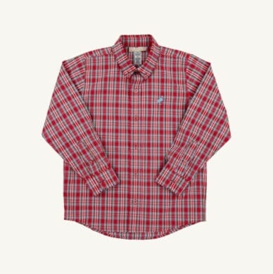 Dean's List Dress Shirt -Woodspoint Plaid and Barrington Blue Boy Shirt Beaufort Bonnet 