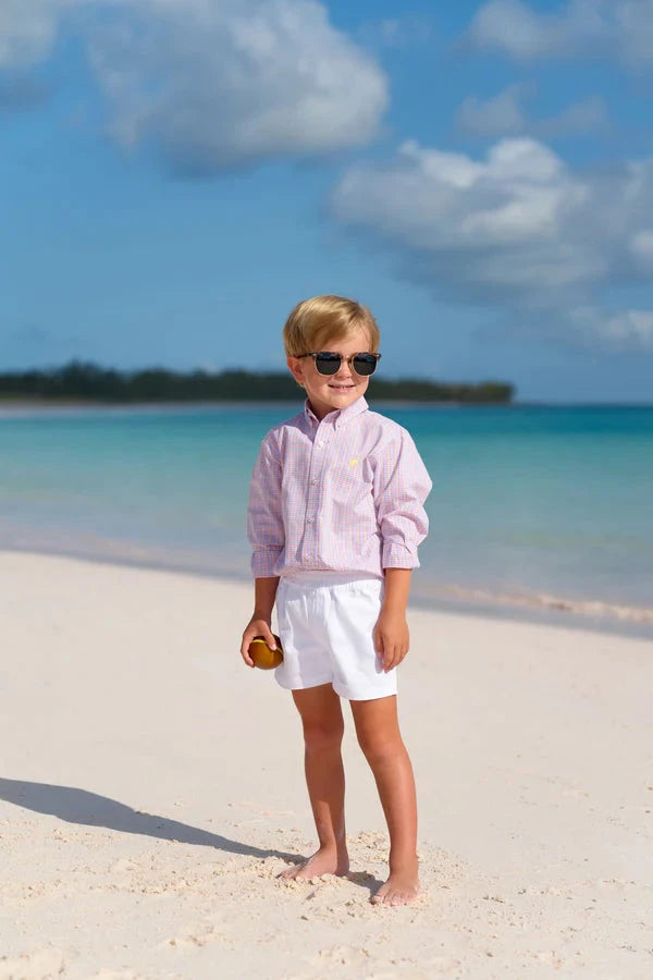 Dean's List Dress Shirt - Woodstock Park Plaid Boy Shirt Beaufort Bonnet 