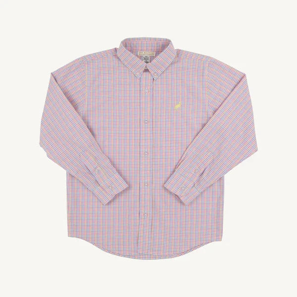 Dean's List Dress Shirt - Woodstock Park Plaid Boy Shirt Beaufort Bonnet 