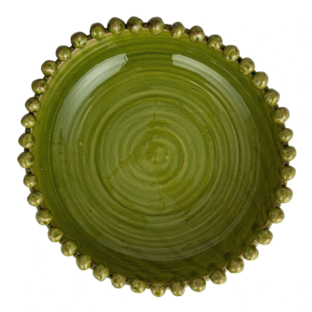 Decorative Handmade Terra-Cotta Bowl with Hobnail Edge Decorative Bowl Creative Co-Op 