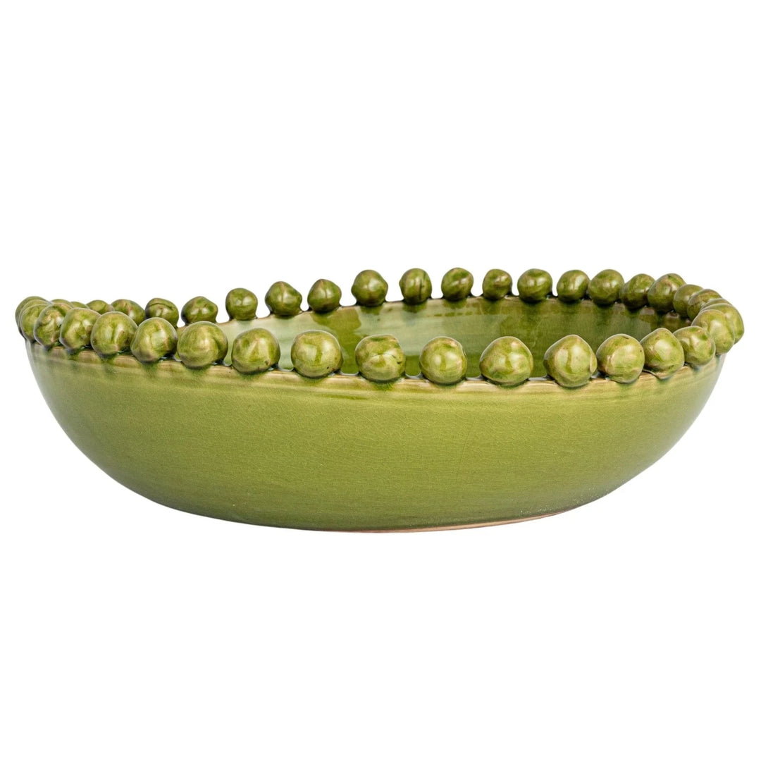 Decorative Handmade Terra-Cotta Bowl with Hobnail Edge Decorative Bowl Creative Co-Op 