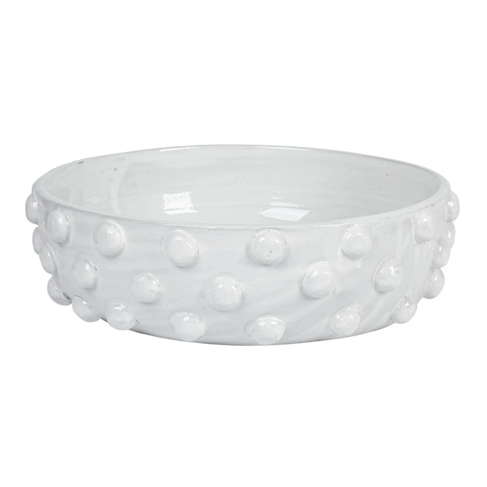 Decorative Terra-Cotta Bowl with Raised Dots Decorative Bowl Creative Co-Op 