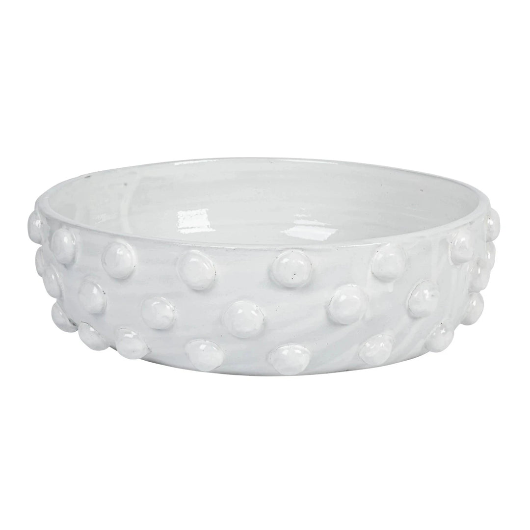 Decorative Terra-Cotta Bowl with Raised Dots Decorative Bowl Creative Co-Op 