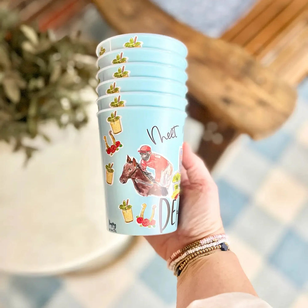 Derby Jockey Polos Cups - Set of 6 Drinkware Happy by Rachel 