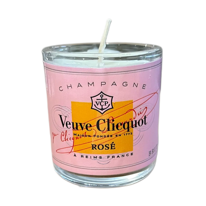 Designer Champagne Candle - Large Candle The French Bee Rose - Clear 