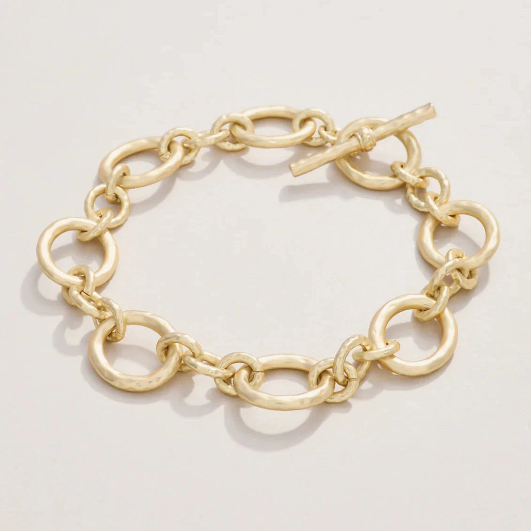 DeVaul Chain Toggle Bracelet- Gold Womens Bracelet Spartina 