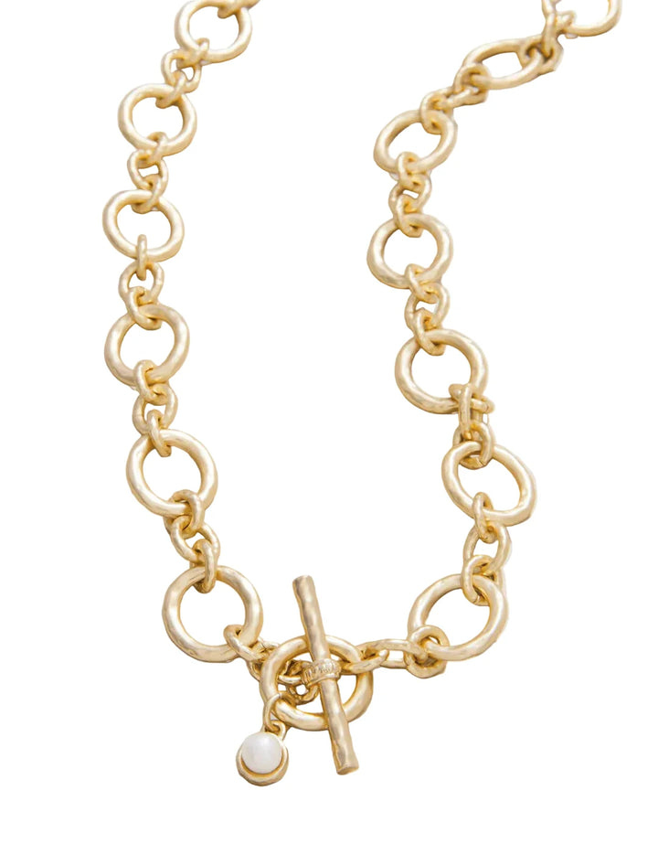 DeVaul Chain Toggle Necklace - Gold Womens Necklace Spartina 