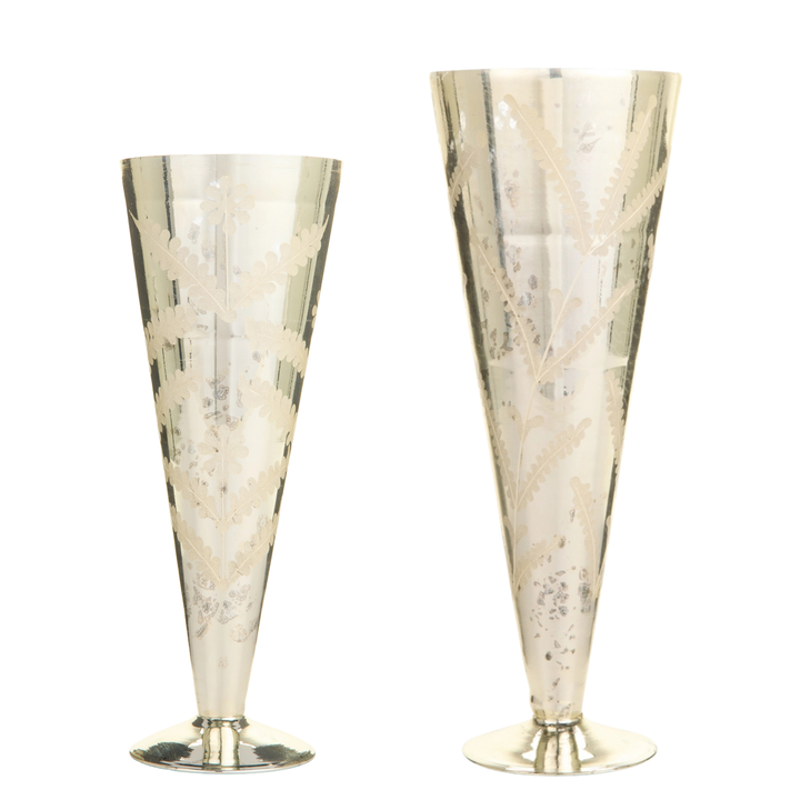 Silver Flute Vases