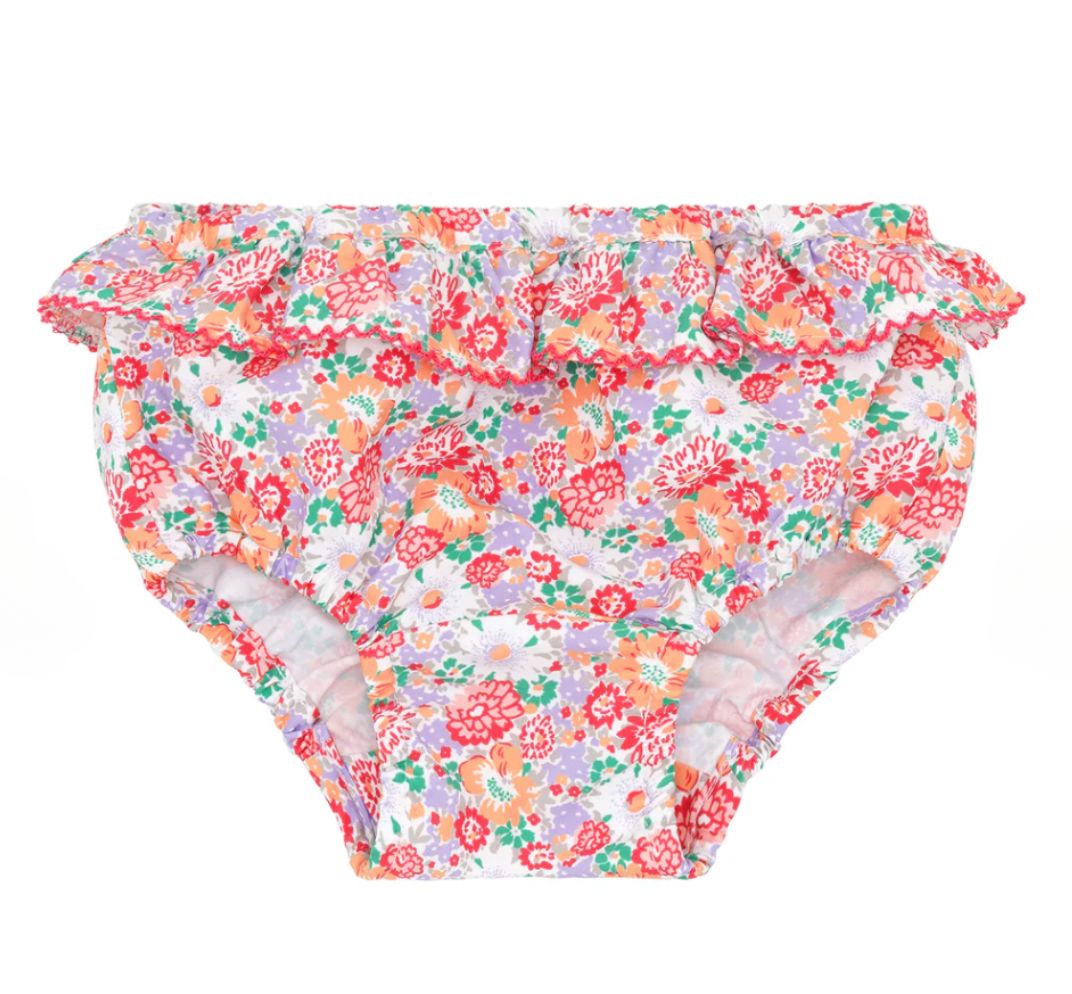 Diaper Bloomer Cover - Island Blossom Girl Bathing Suit Minnow 