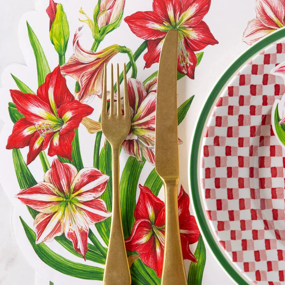 Die-cut Amaryllis Placemat Placemats Hester and Cook 