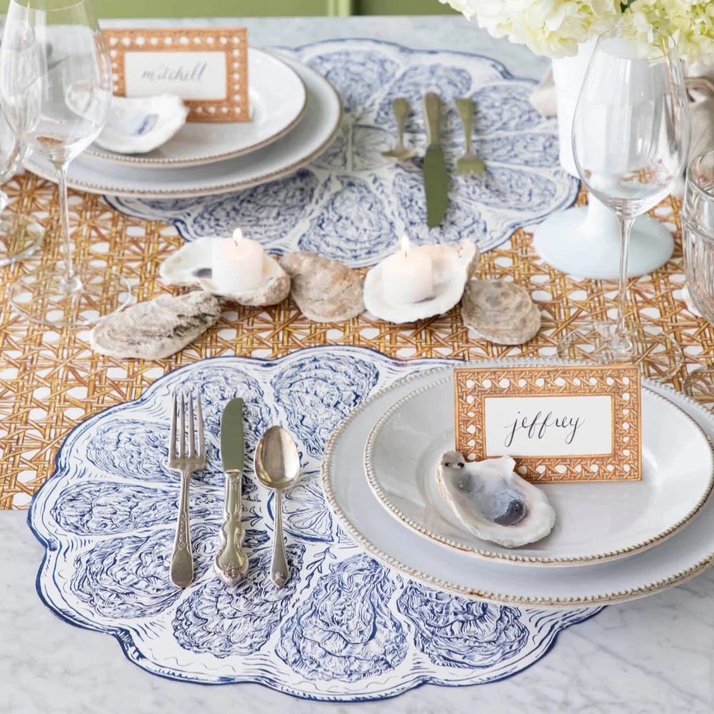Die-Cut Blue Oyster Placemats Placemats Hester and Cook 