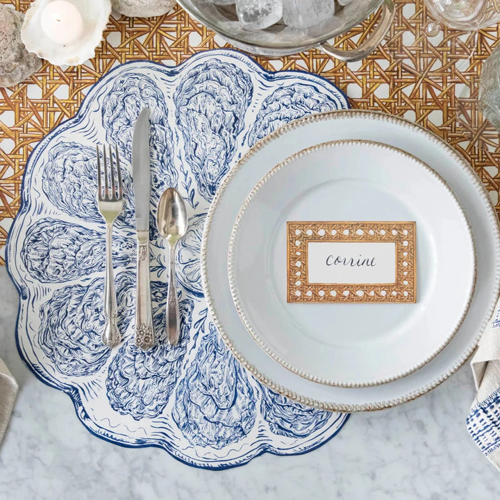 Die-Cut Blue Oyster Placemats Placemats Hester and Cook 