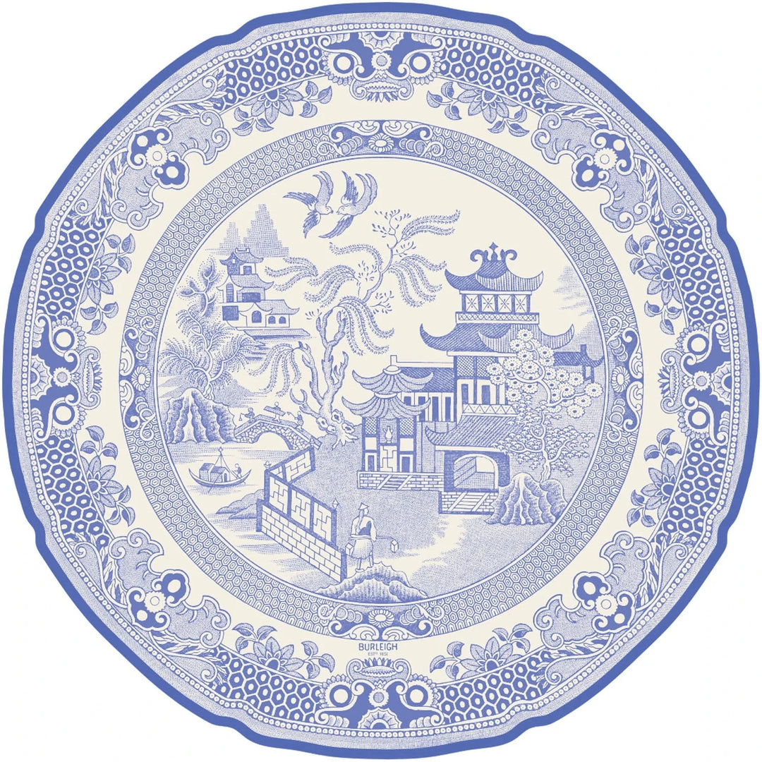 Die-cut Blue Willow Plate Placemat Placemats Hester and Cook 