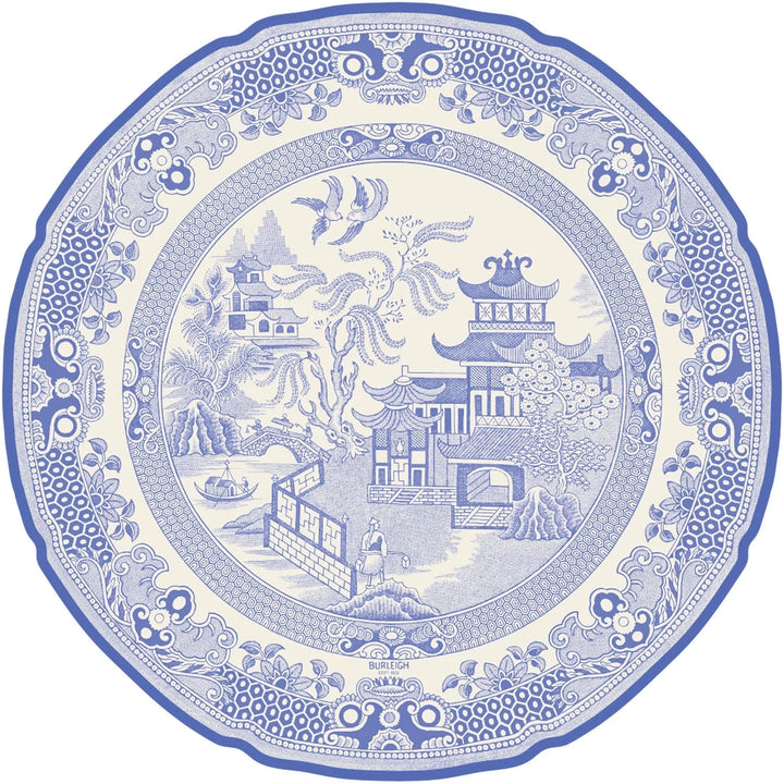 Die-cut Blue Willow Plate Placemat Placemats Hester and Cook 