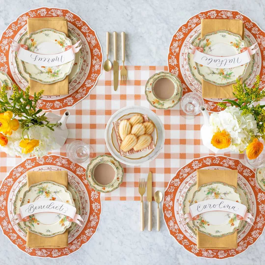 Die-cut Burleigh Pumpkin Regal Placemat Placemats Hester and Cook 