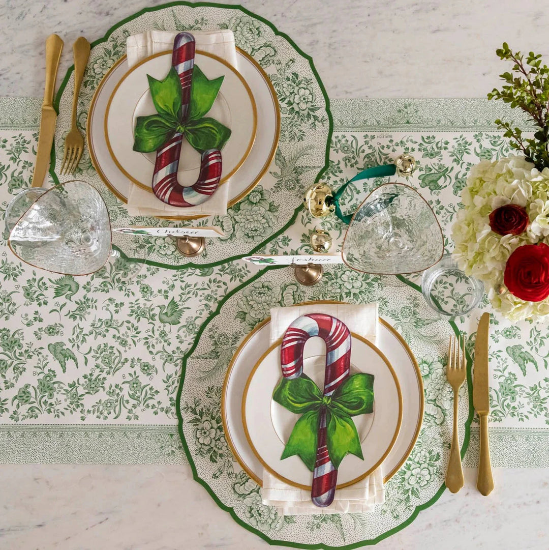 Die-cut Green Asiatic Pheasants Placemat Placemats Hester and Cook 