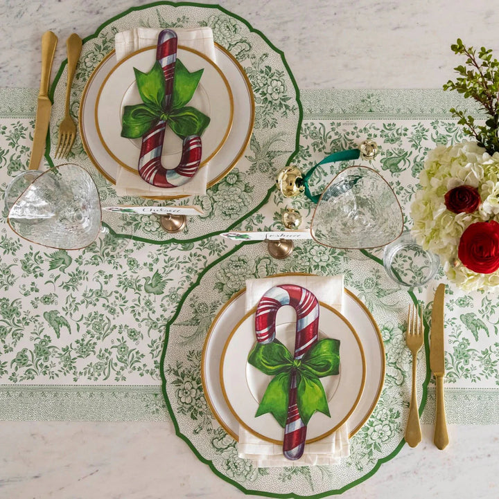 Die-cut Green Asiatic Pheasants Placemat Placemats Hester and Cook 