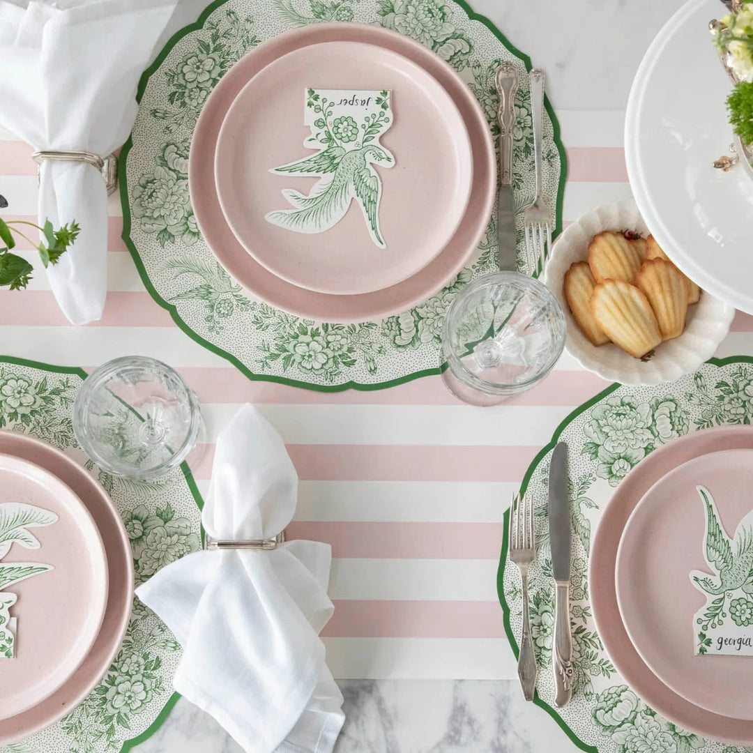 Die-cut Green Asiatic Pheasants Placemat Placemats Hester and Cook 