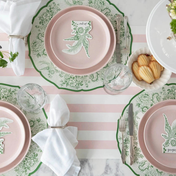 Die-cut Green Asiatic Pheasants Placemat Placemats Hester and Cook 