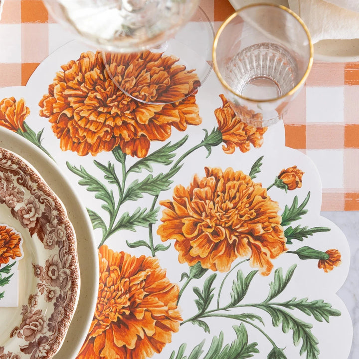 Die-cut Marigold Bouquet Placemat Placemats Hester and Cook 