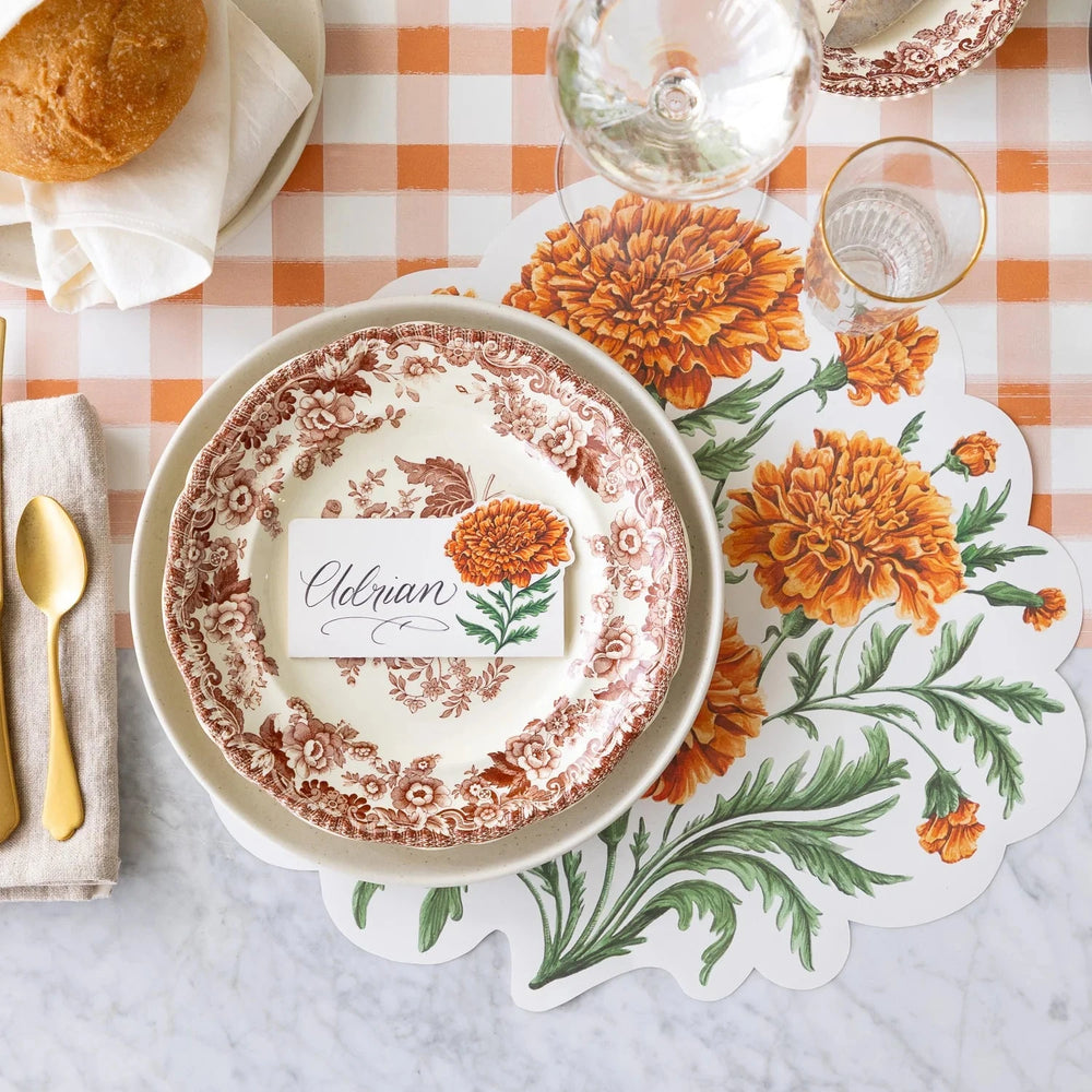 Die-cut Marigold Bouquet Placemat Placemats Hester and Cook 