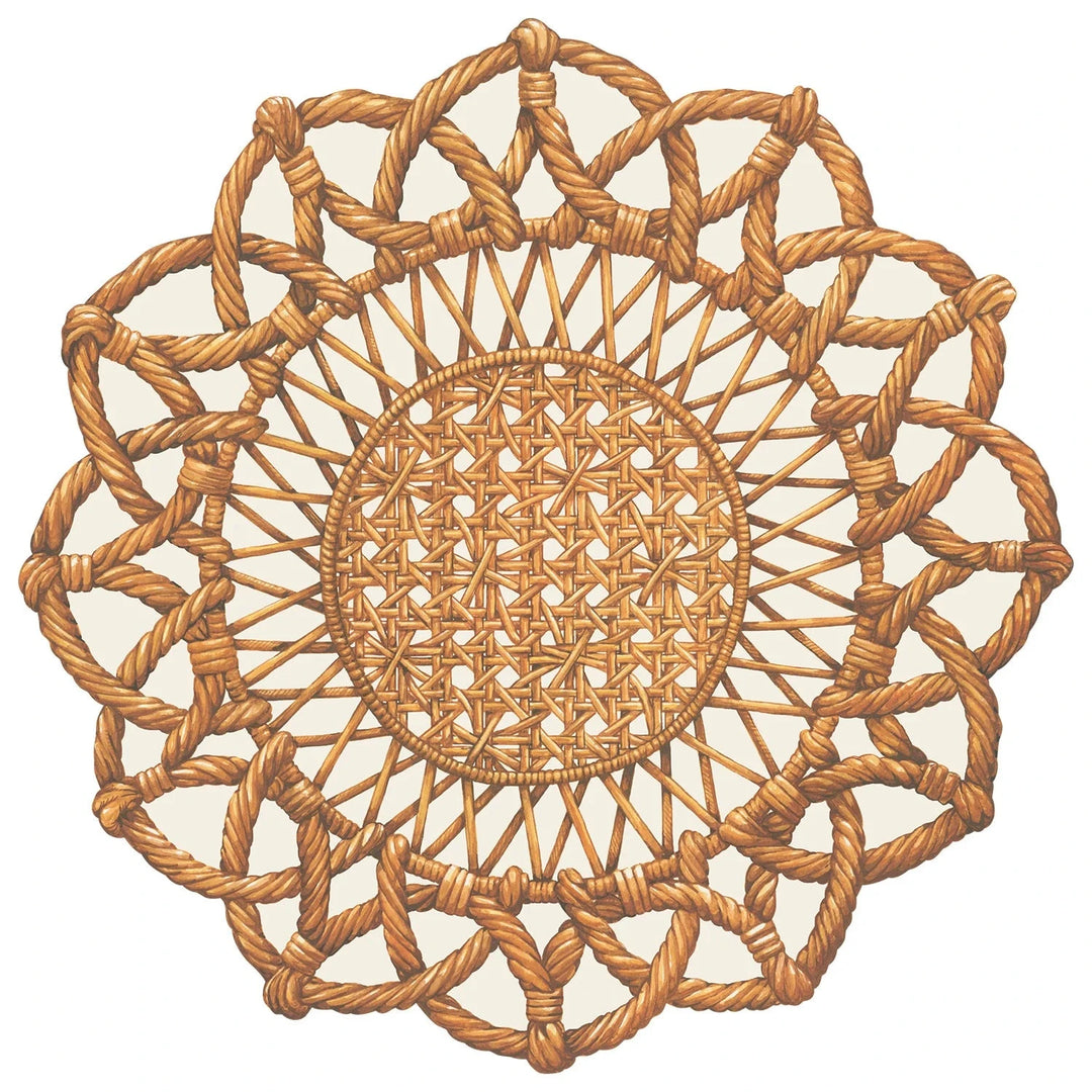 Die-cut Rattan Weave Placemat Placemats Hester and Cook 