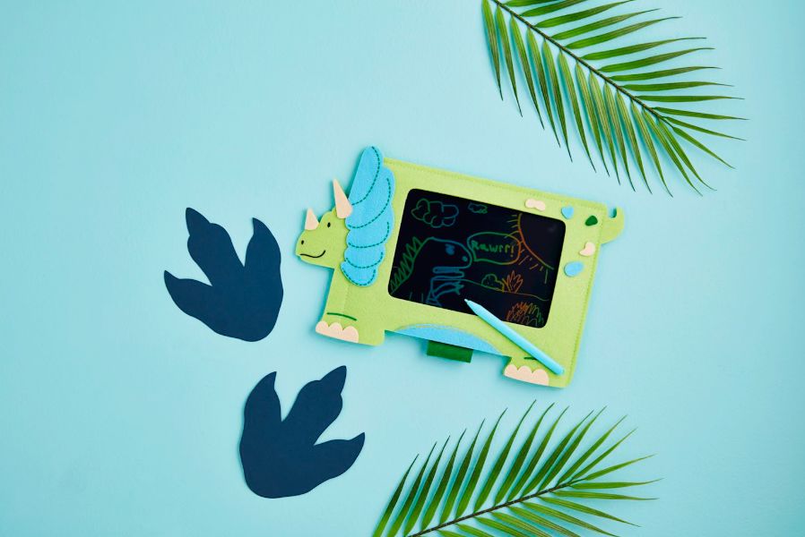 Dino Felt Doodle Pad Coloring Supplies MudPie 