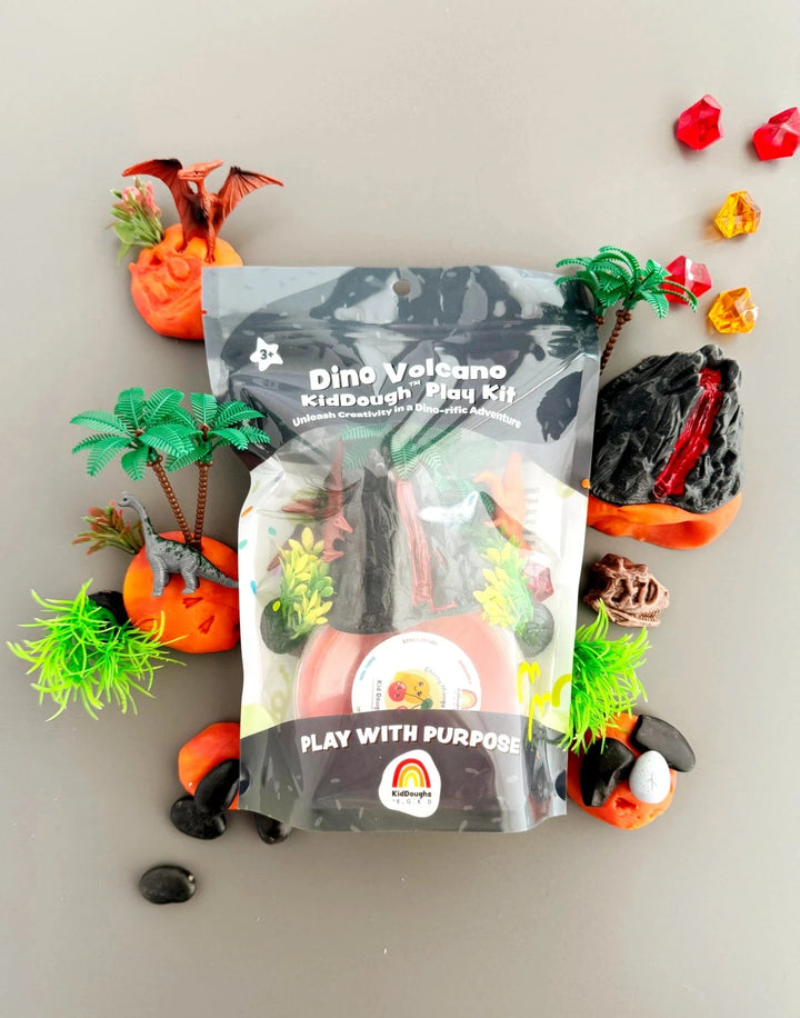 Dino Volcano Kiddough Play Kit Toy Craft Kits Earth Grown KidDoughs 