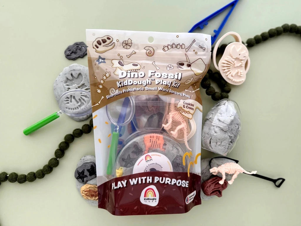 Dinosaur Fossil Dig Kiddough Play Kit Toy Craft Kits Earth Grown KidDoughs 