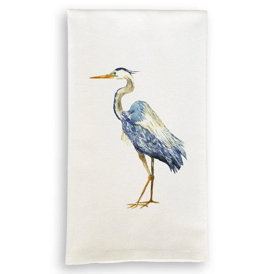 Dishtowel - Blue Heron Kitchen Towel French Graffiti 