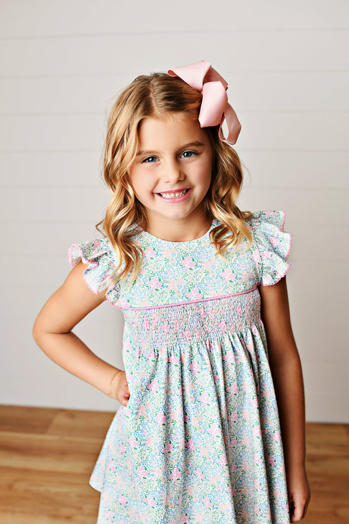 Ditsy Smocked Dress Girl Dress Swoon Baby 