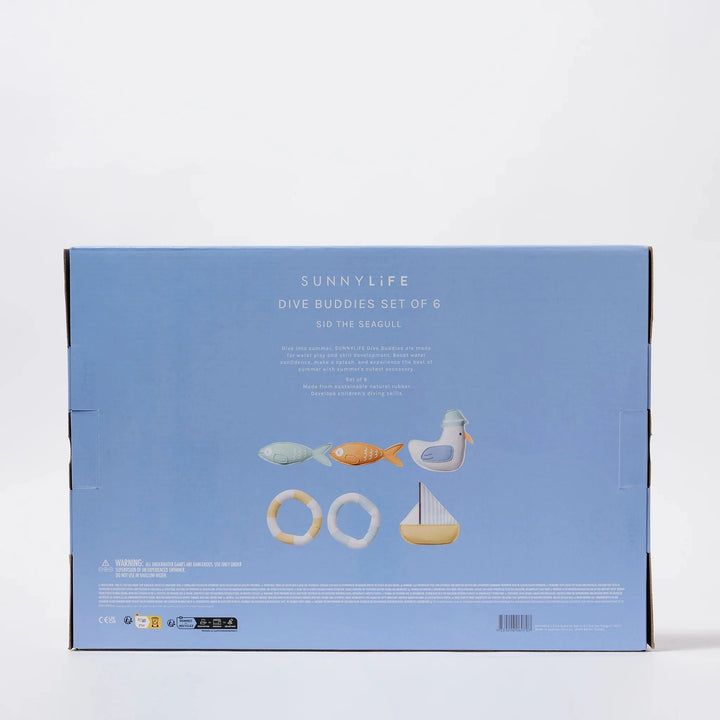 Dive Buddies - Sid the Seagull Set of 6 Pool Toys Sunny Life 