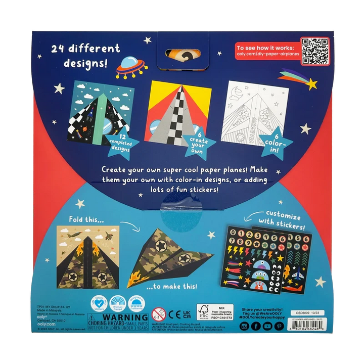 DIY Paper Airplanes Activity Kit Activity Toy Ooly 