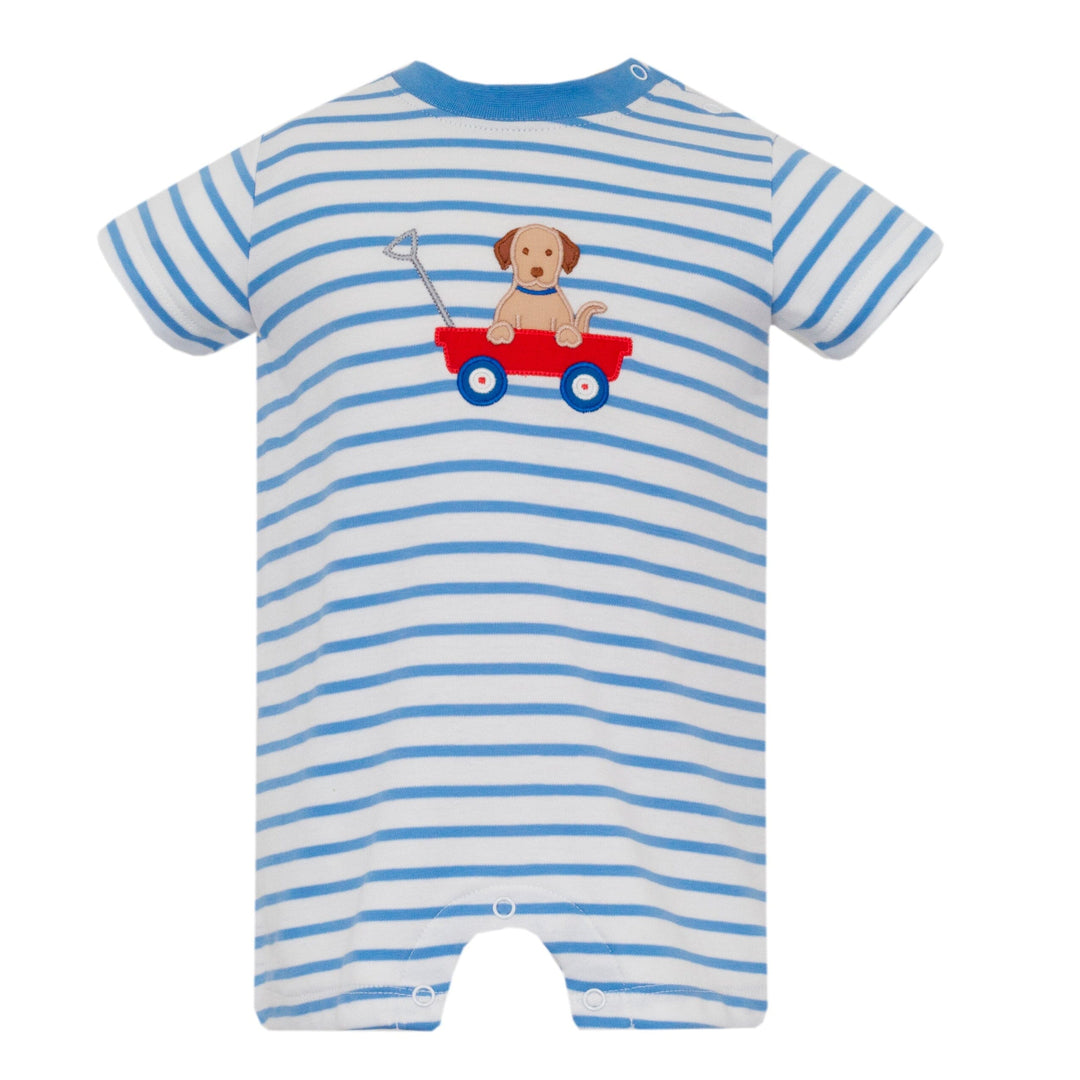Dog Ride Romper Boy Romper Claire and Charlie 