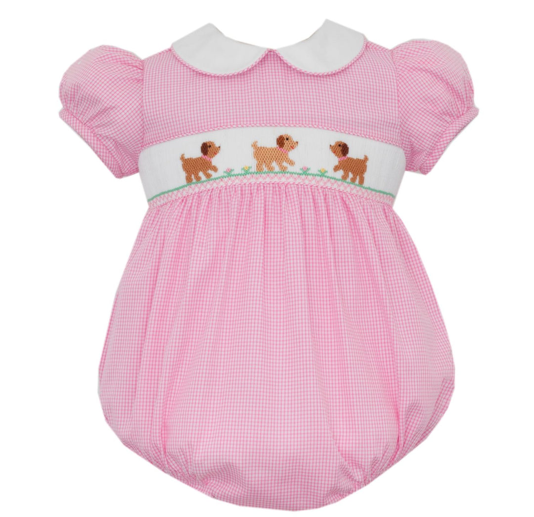 Dogs Smocked Girl Bubble Girl Bubble Petit Bebe 