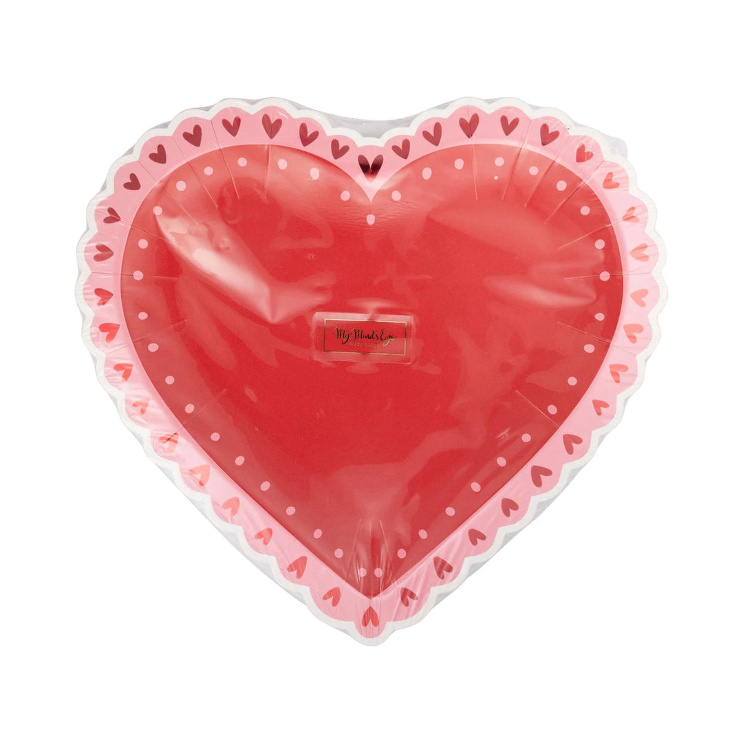 Doily Heart Plate - 8 Count Paper Plates My Mind's Eye 