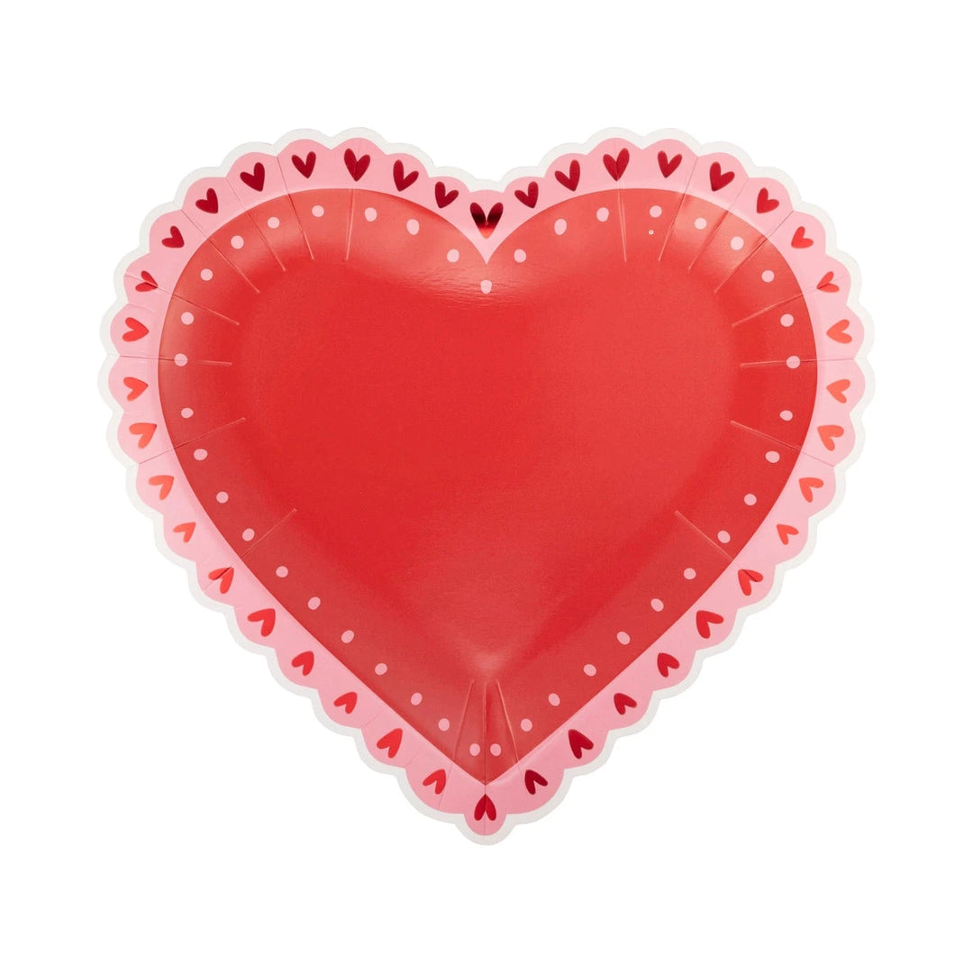 Doily Heart Plate - 8 Count Paper Plates My Mind's Eye 