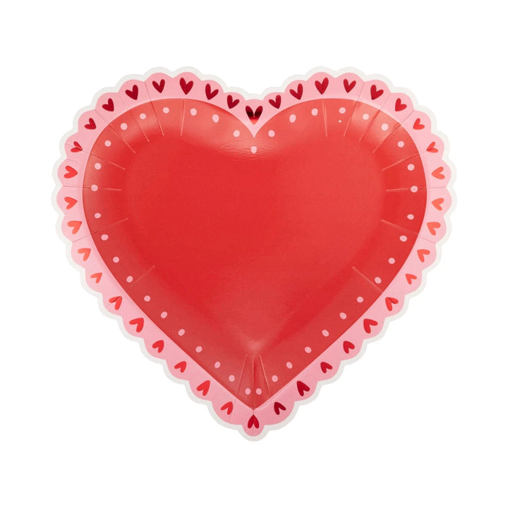 Doily Heart Plate - 8 Count Paper Plates My Mind's Eye 